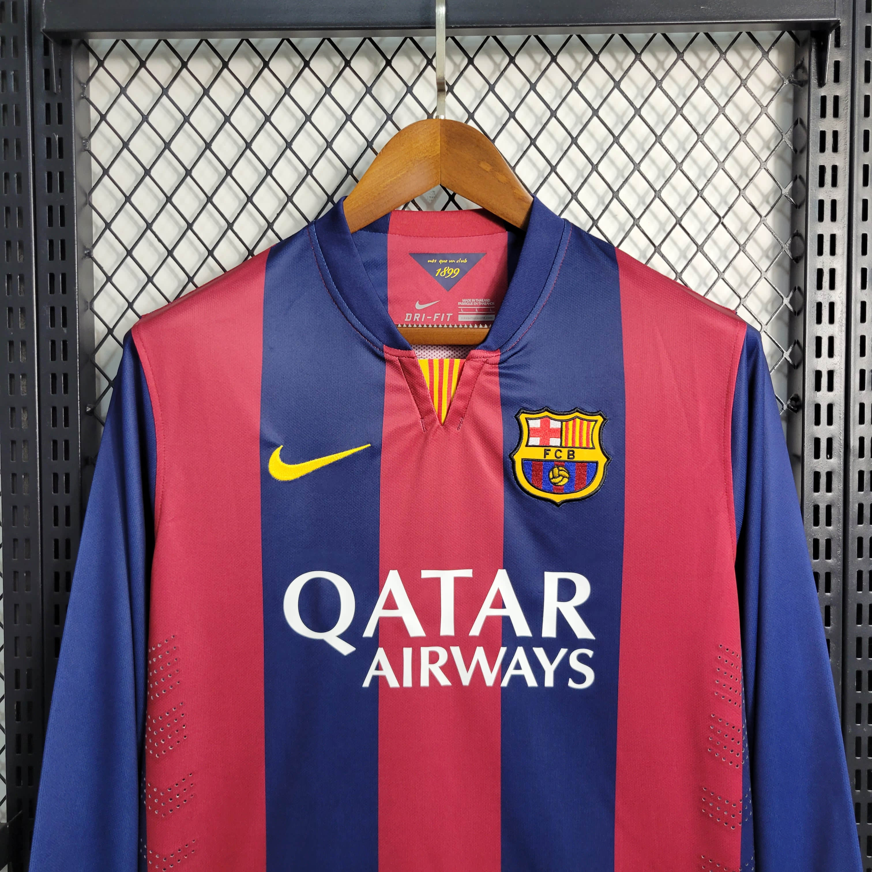 2014/2015 Retro Long Sleeve Barcelona Home Football Shirt