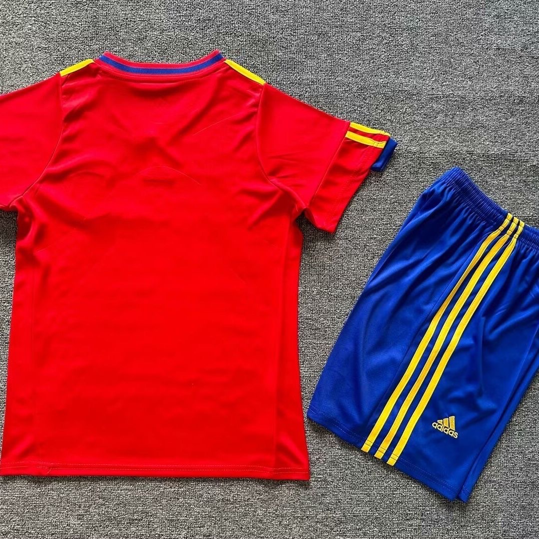 2008 Retro Spain Home Football shirtKids Size 1:1 Thai Quality