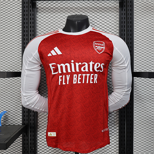 2025/2026 Long Sleeve Arsenal Home Football Shirt
