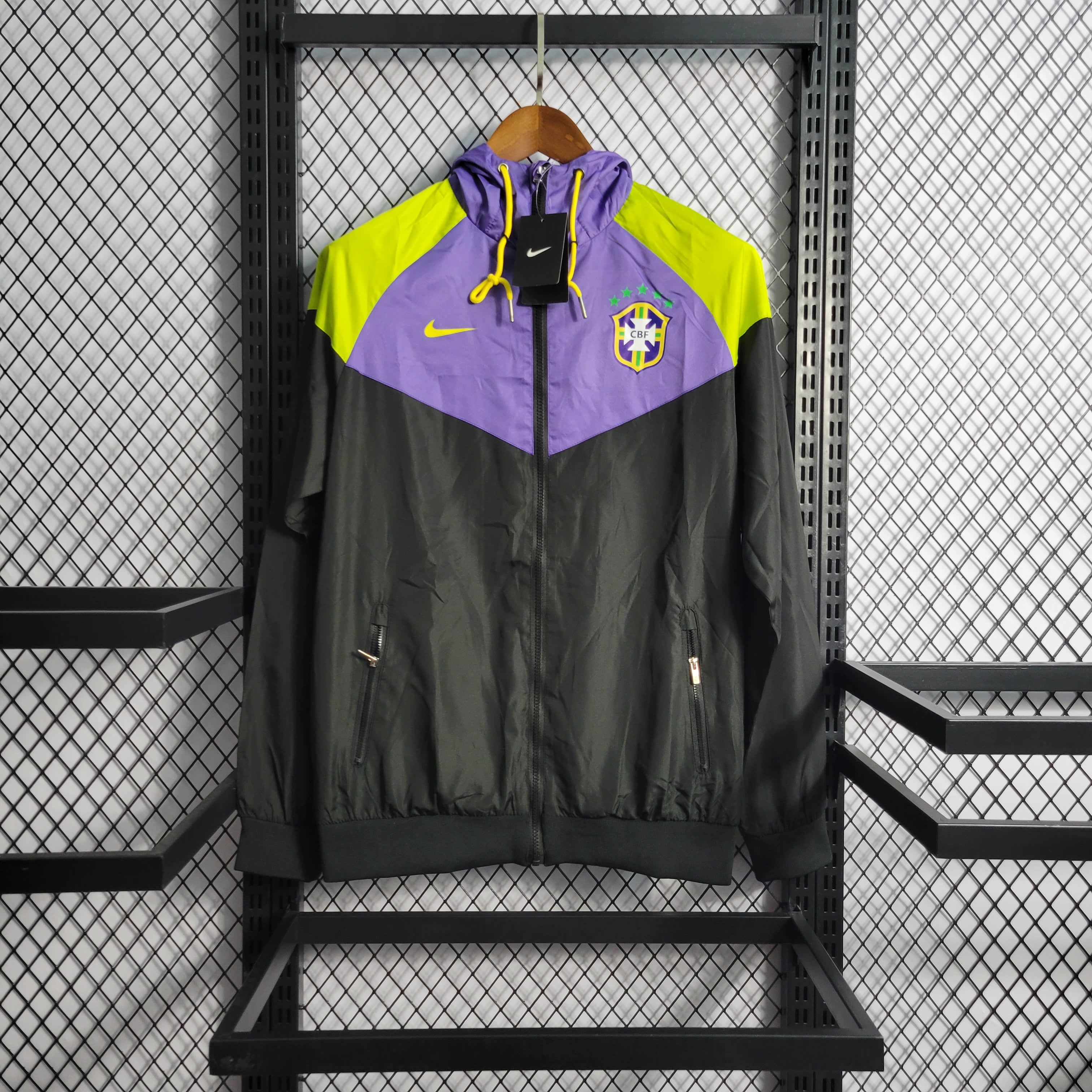 2023/2024 Brazil Windbreaker(Black-Purple)Football Shirt