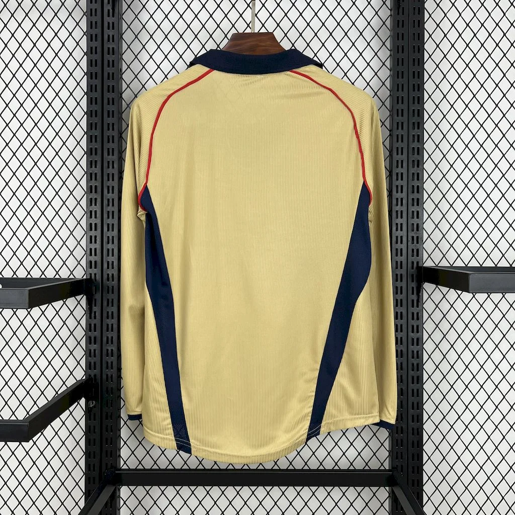 2001/2002 Retro Long Sleeve Arsenal Away Football Shirt