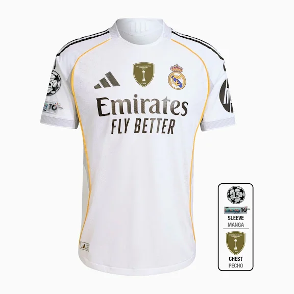 （15 Champions League + Intercontinental）2025/2026 Real Madrid Home 1:1 Thai Quality