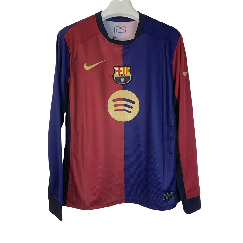 2024/2025 Long Sleeve Barcelona Home Football Shirt