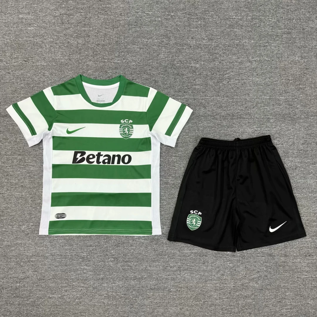 2025/2026 Sporting Lisbon Home Football Shirt Kids Size 1:1 Thai Quality