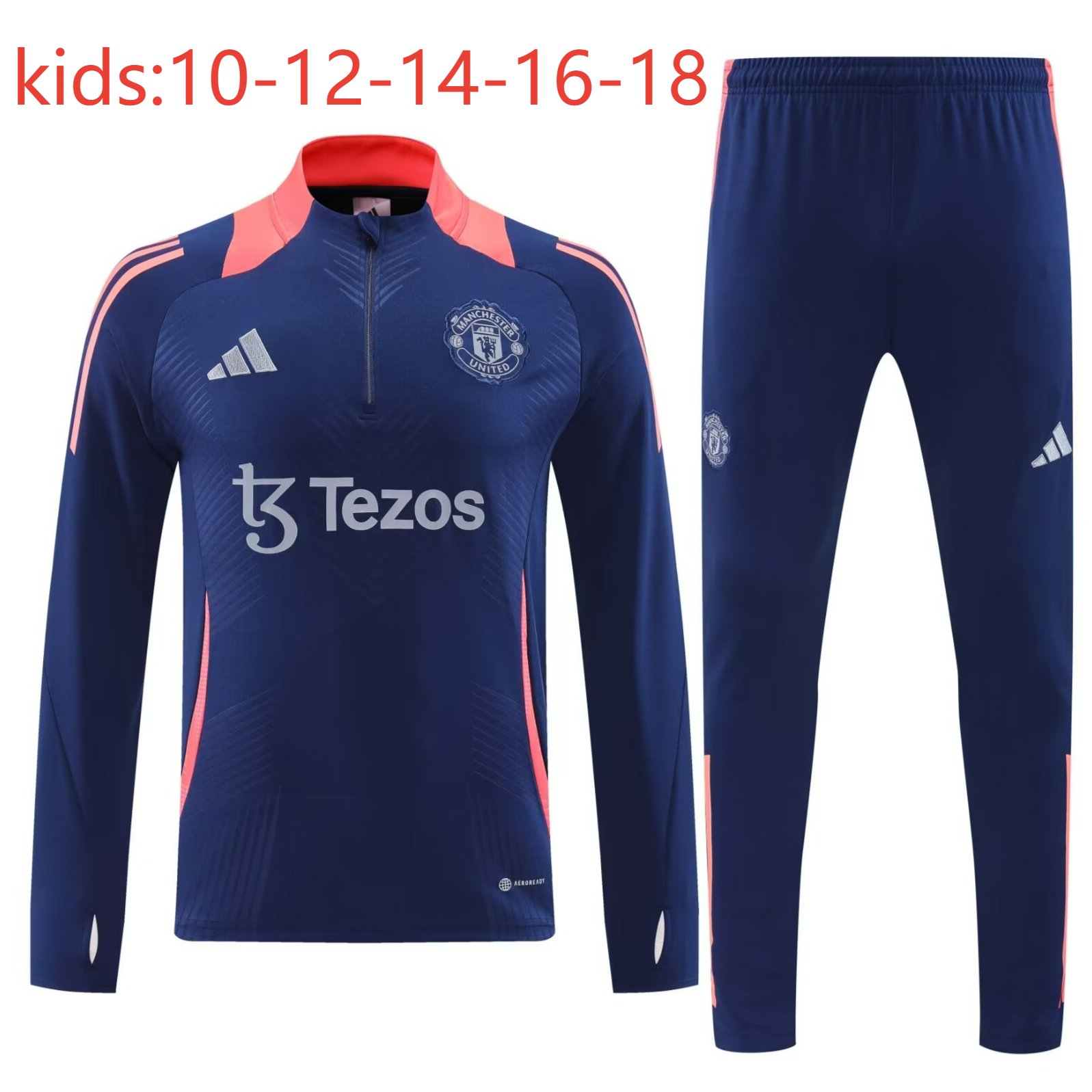 2024/2025 Kids Kit Manchester United Training Suit Football Shirt