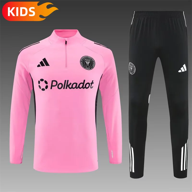 2025/2026 Inter Miami Half-Pull TrainingWear Football Shirt Kids size