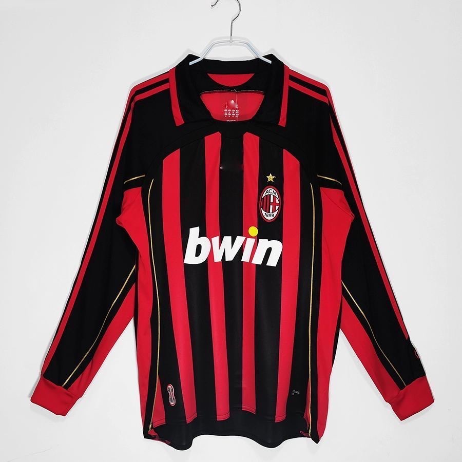 2006/2007 Retro Long Sleeve Ac MilanHome Football Shirt 1:1 Thai Quality