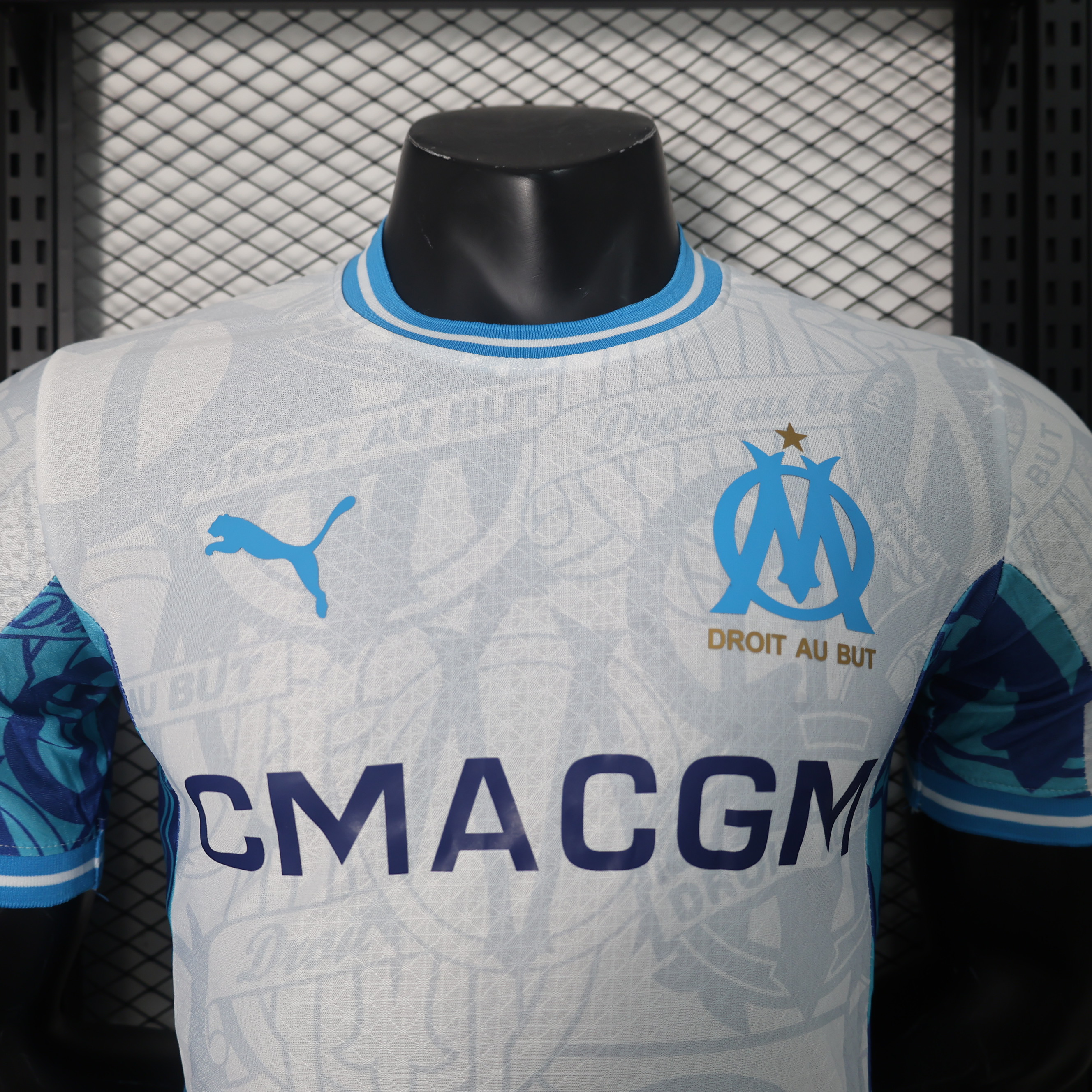 2024/2025 Player Version Olympique Marseille Home Football Shirt