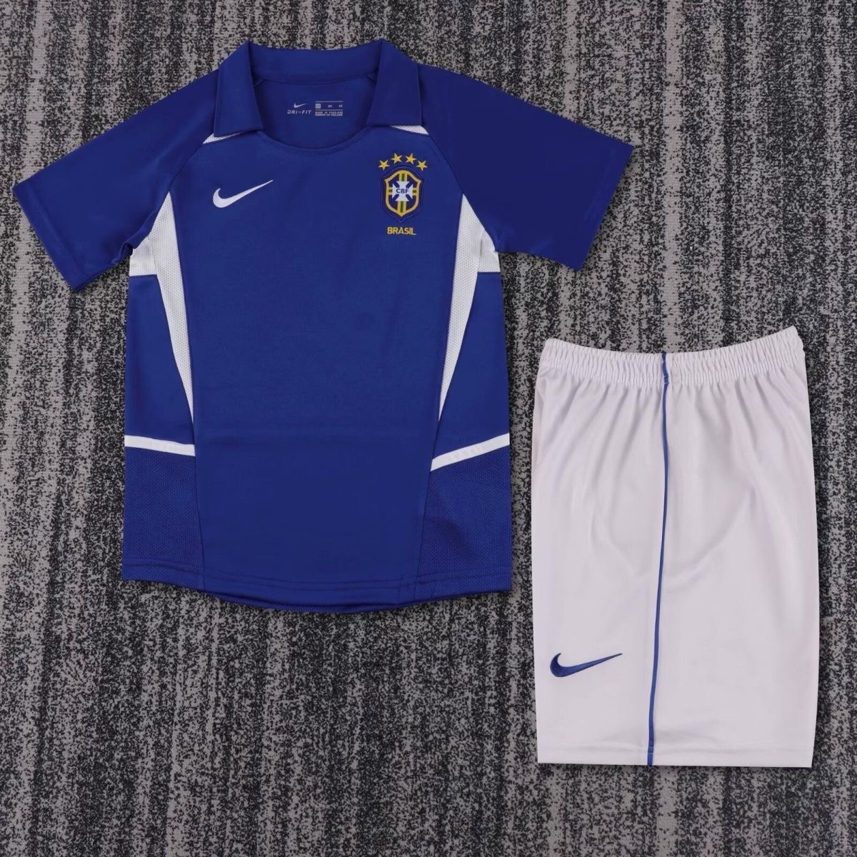 2002 Retro Brazil Away Football ShirtKids Size 1:1 Thai Quality