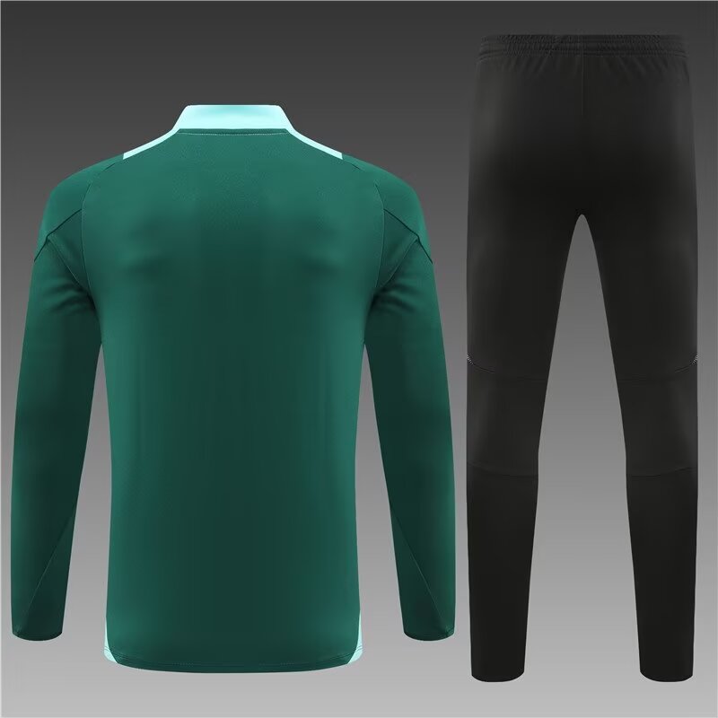 2024/2025 Manchester United Half-Pull Training Wear Green Football Shirt