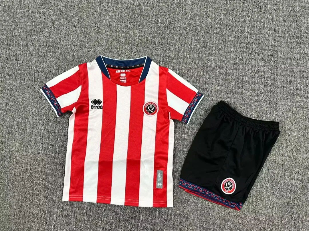 2025/2026 Sheffield United HomeFootball Shirt Kids Size 1:1 Thai Quality