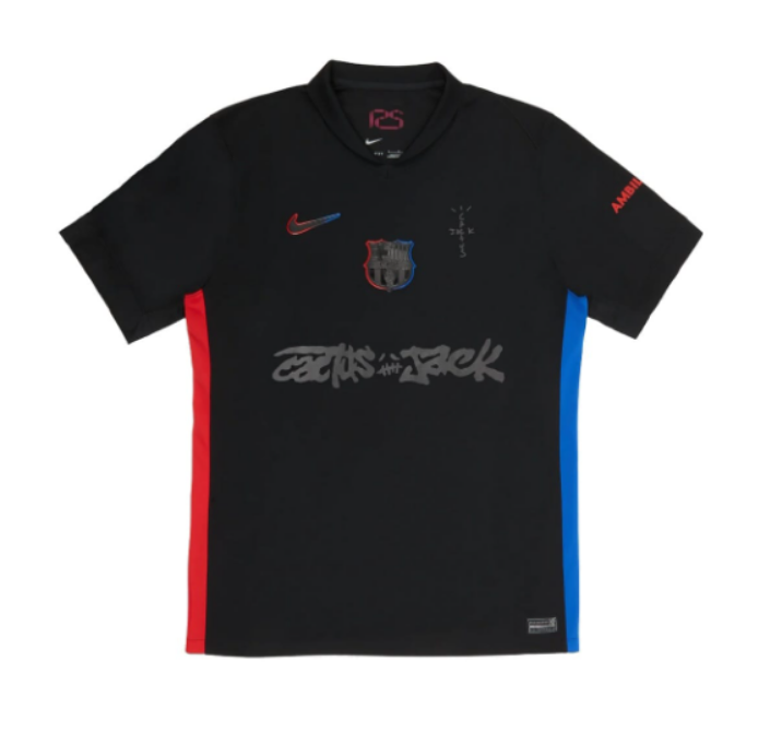 2024/2025 Barcelona x Travis Scott Collab Away Black Advertising Football shirt