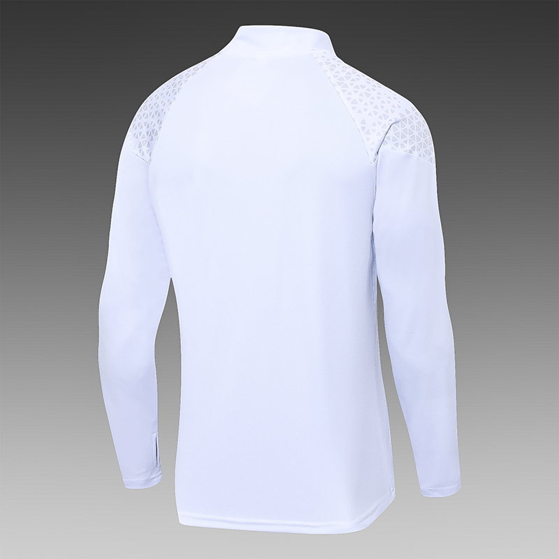 2023/2024 AC Milan Half-Pull Training Suit White Football Shirt Set