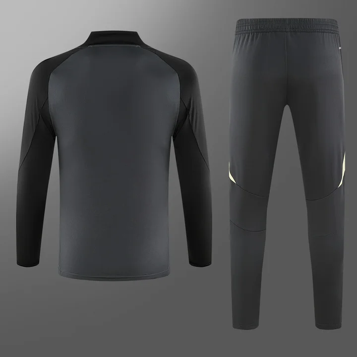 2024/2025 Manchester United Half-Pull Training Wear Black Football Shirt Kids Size