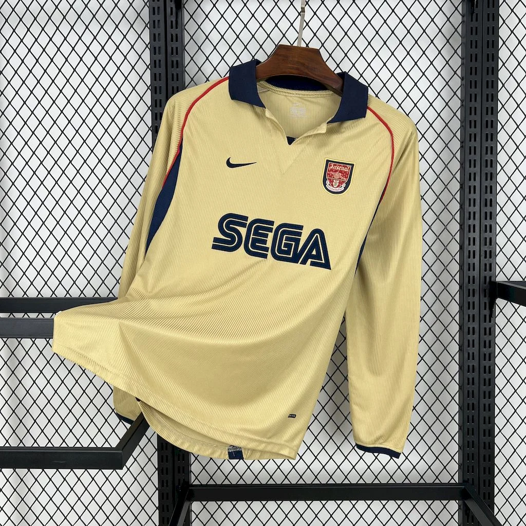 2001/2002 Retro Long Sleeve Arsenal Away Football Shirt