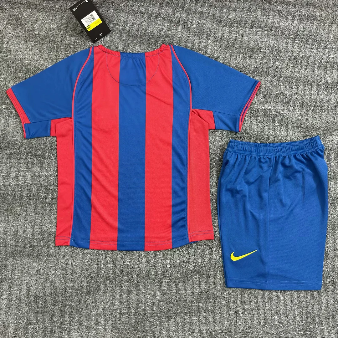 2004/2005 Retro Barcelona HomeFootball shirt kids Size 1:1 Thai Quality