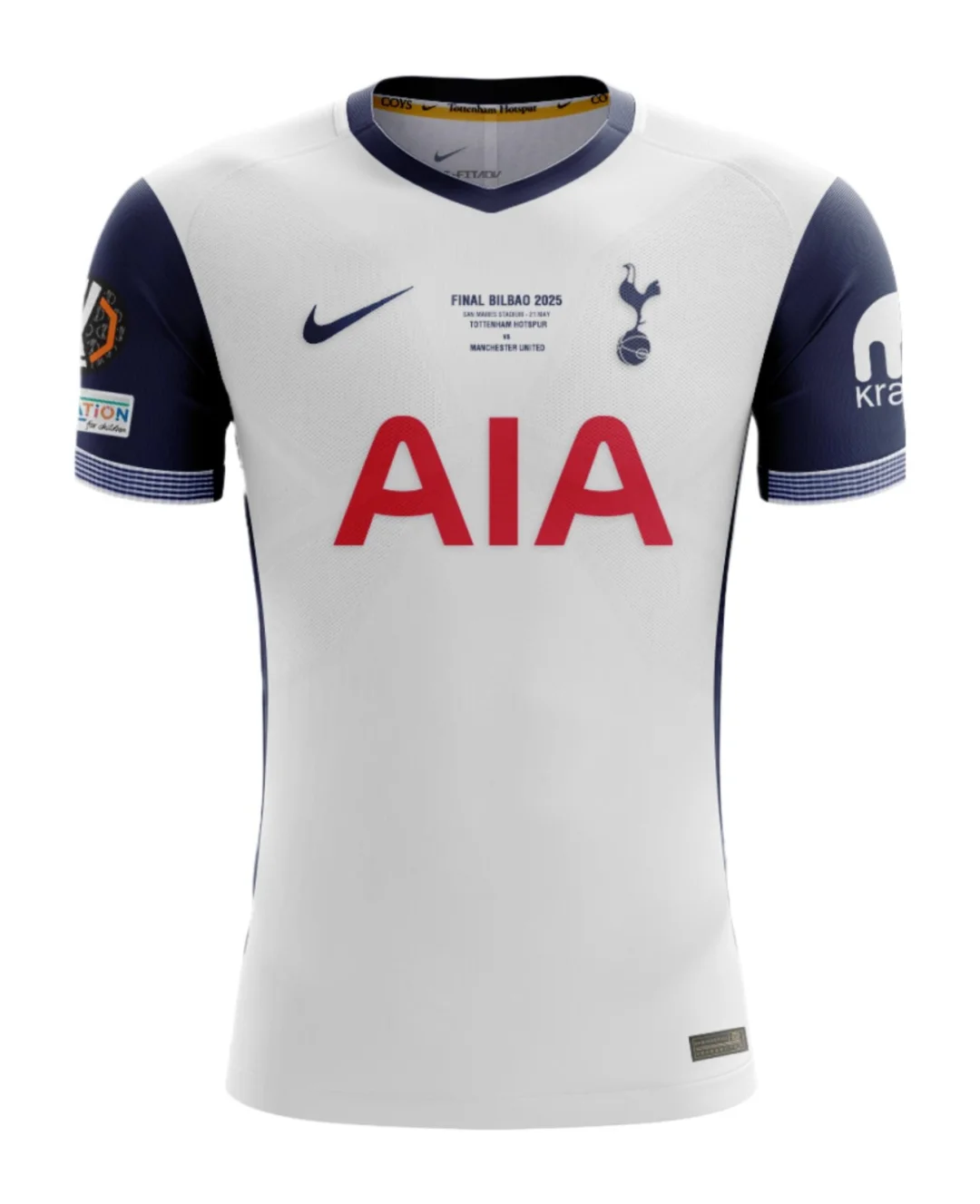 2024/2025 Tottenham Hotspur Home Jersey w/ Europa League Patches
