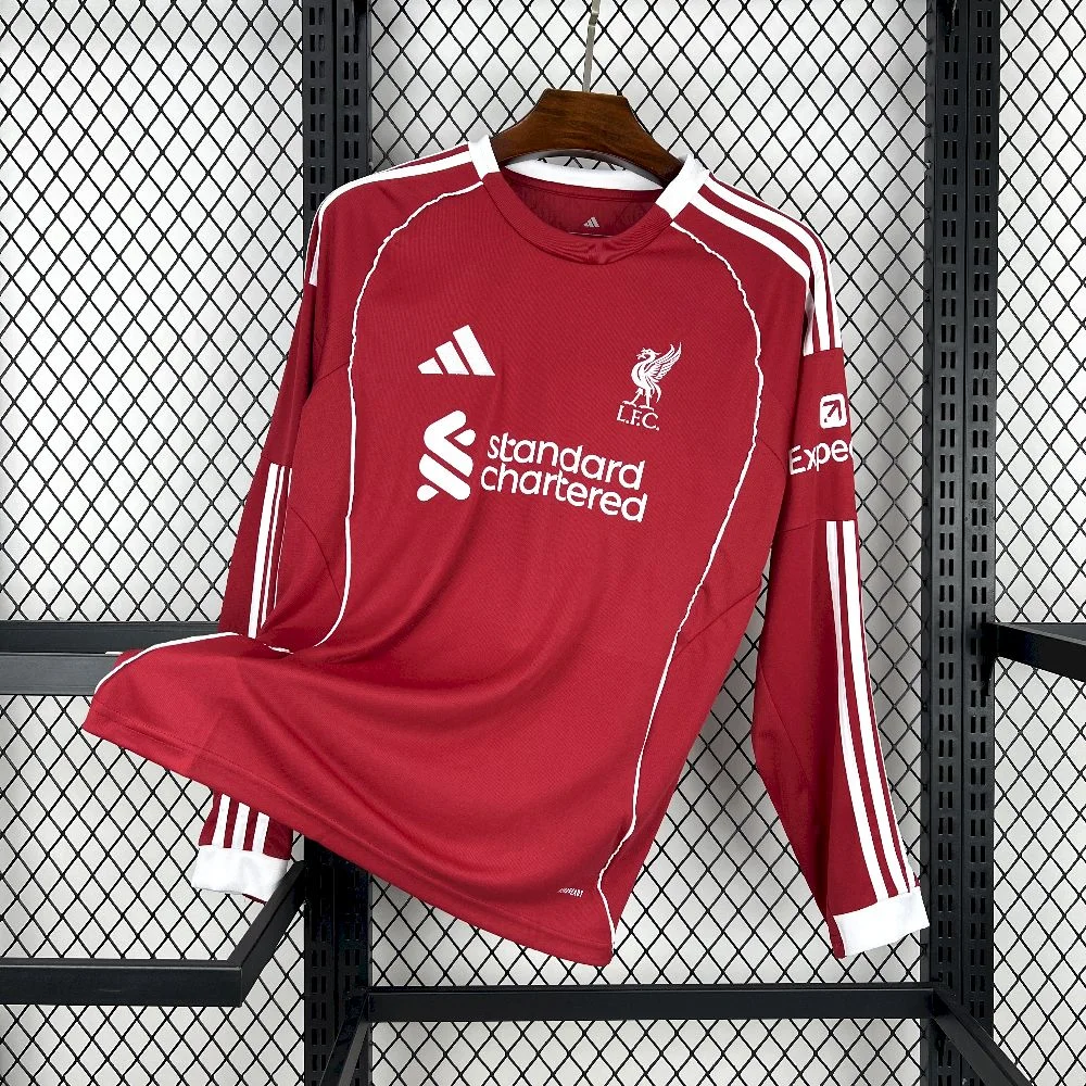 2025/2026 Long Sleeve Liverpool Home Football Shirt 1:1 Thai Quality