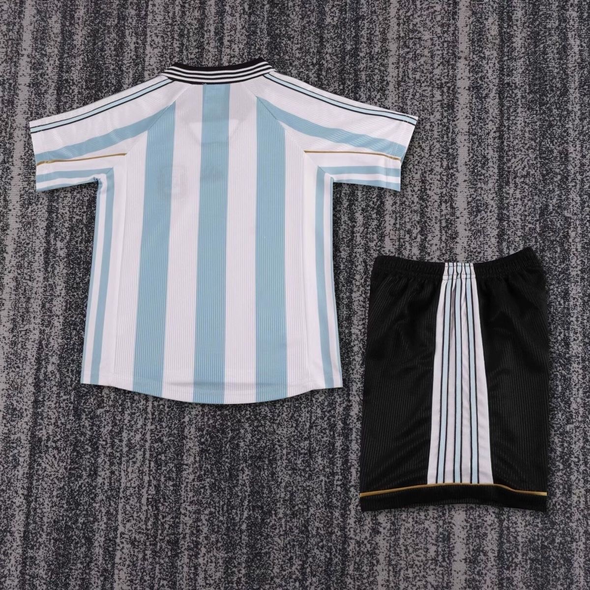 1998 Retro Argentina Home FootballShirt Kids Size 1:1 Thai Quality