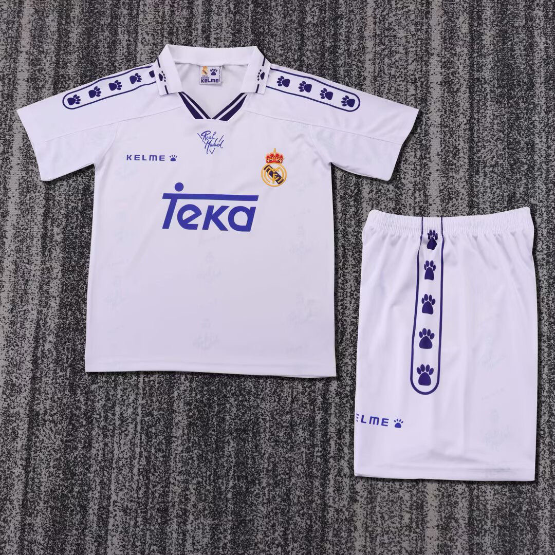 1994/1996 Retro Real Madrid Home Football shirt Kids Size 1:1 Thai Quality