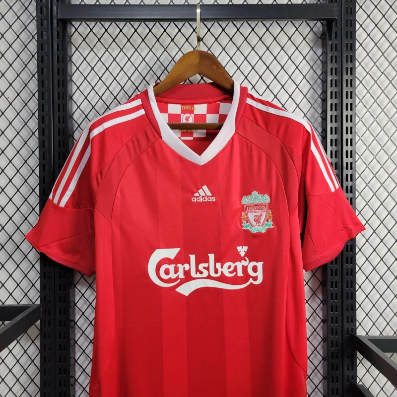 2008/2009  Retro Liverpool Champions League Home Football Shirt