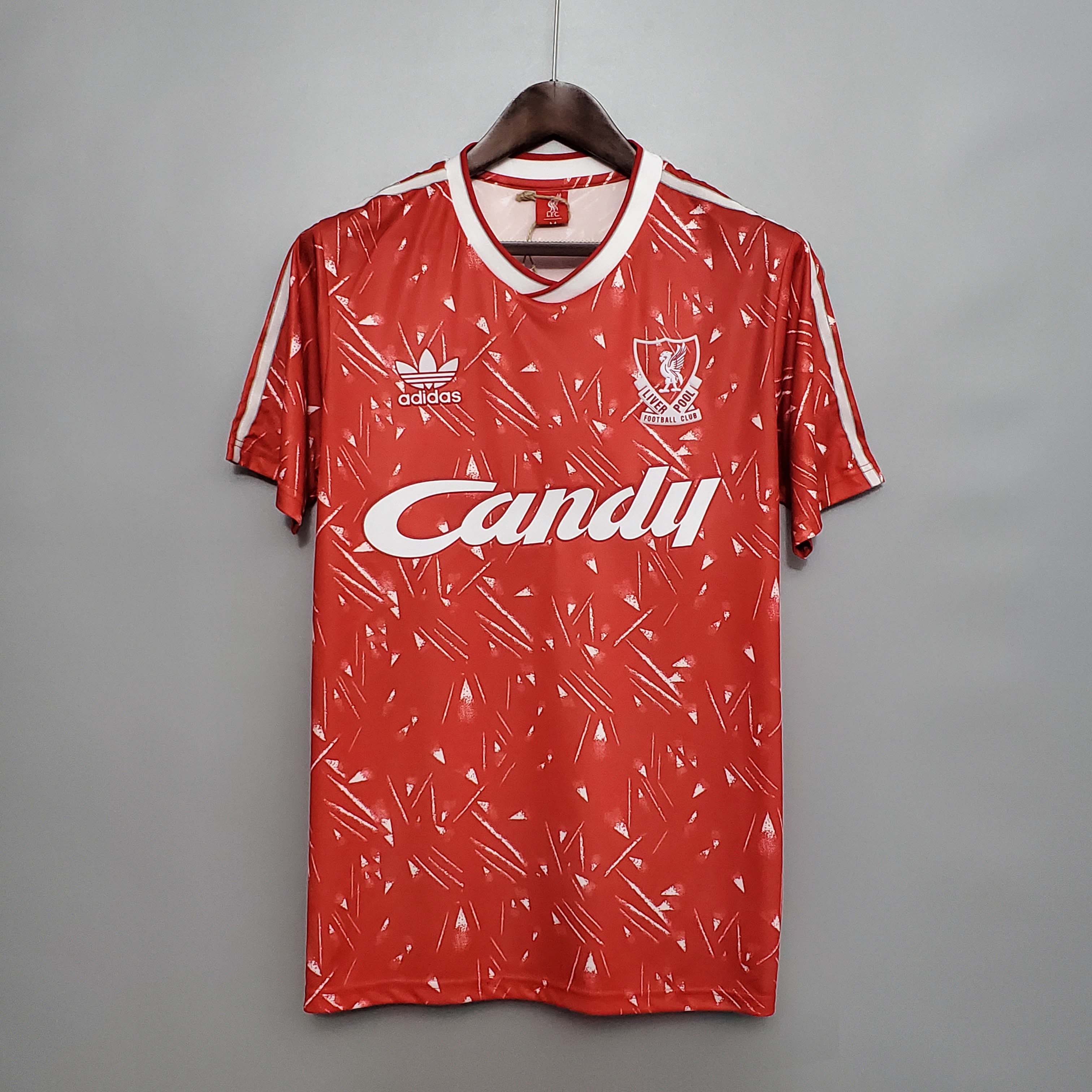 1989/1991 Retro Liverpool Home Football Shirt