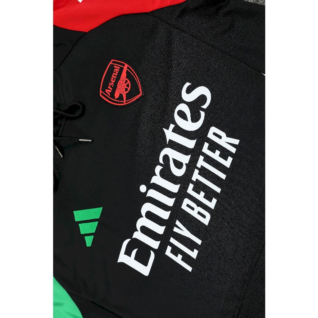 2024/2025 Arsenal Hooded Long Sleeves Training Suit Black Football Shirt