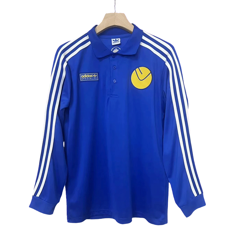2024/2025 Retro Long Sleeve Leeds United Blue Football Shirt 1:1 Thai Qualit