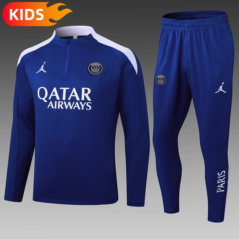 2025/2026 Paris Saint-Germain Half-Pull Training Wear Football Shirt Kids Size