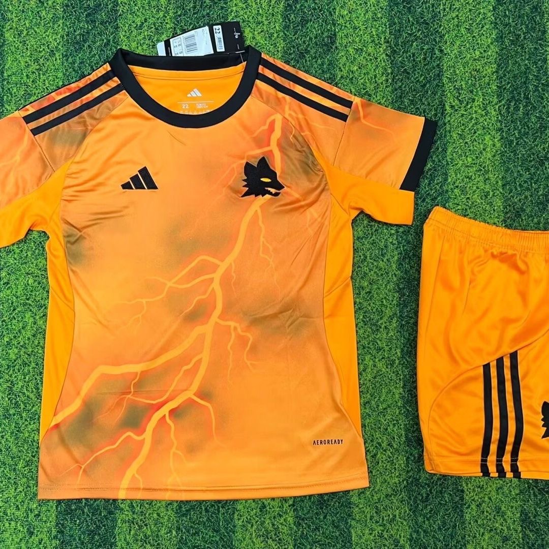 2025/2026 AS Roma Away Football Shirt Kids Size 1:1 Thai Quality