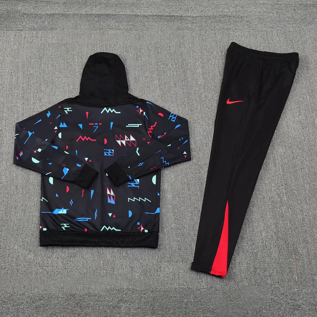 2024/2025 Portugal Hooded Long Sleeves Training Suit Blue Football Shirt