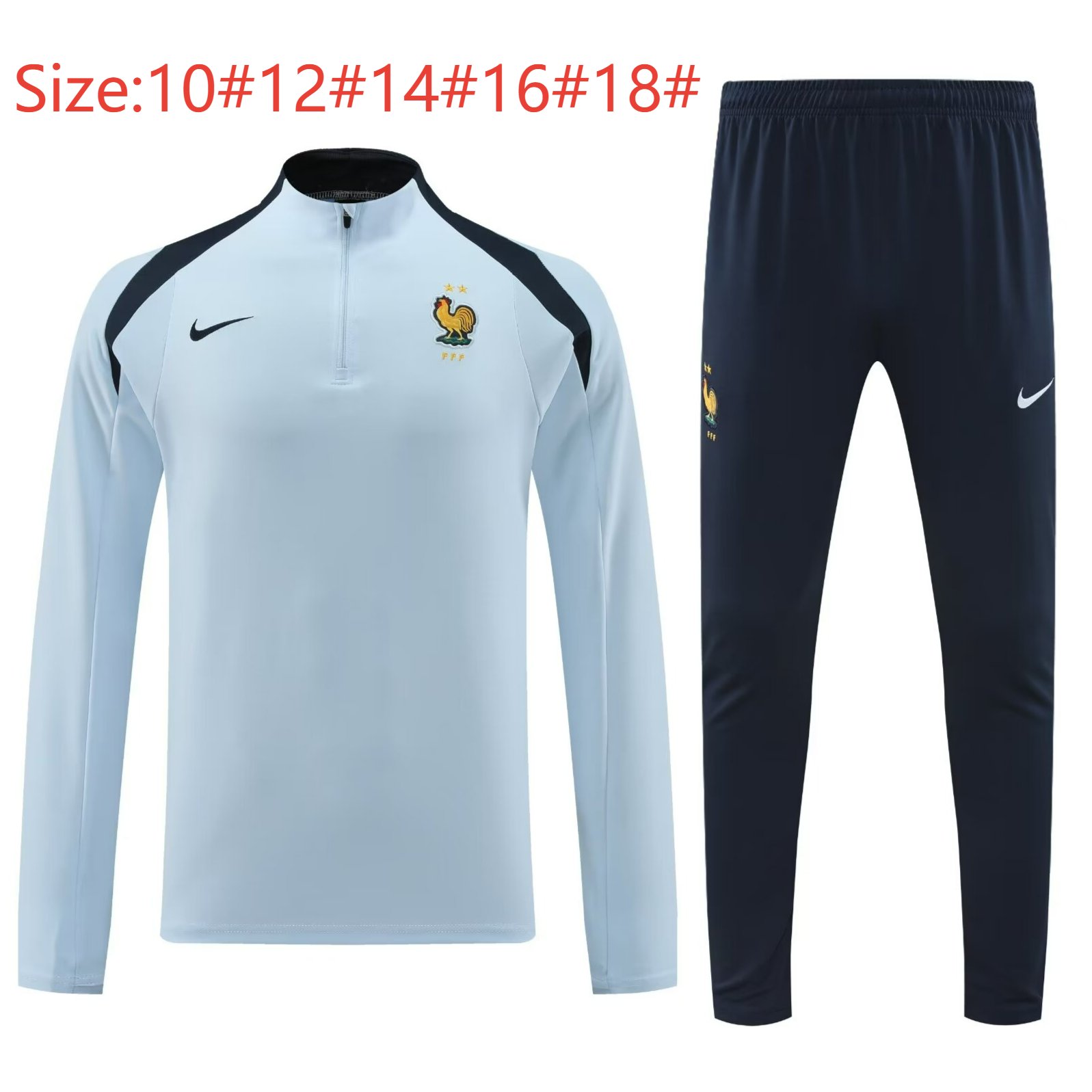 2024/2025 Kids Kit France Training Suit Football Shirt