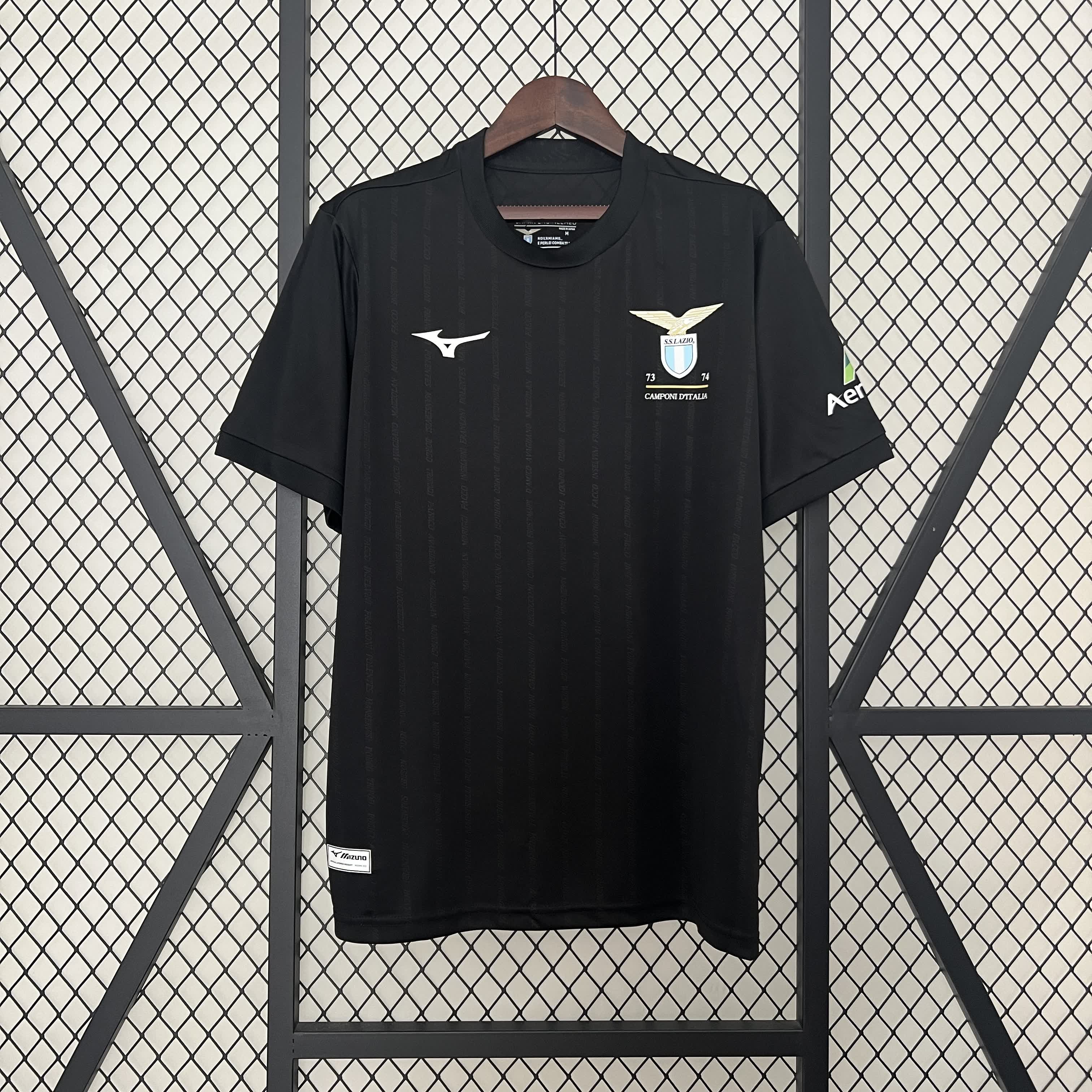 2024/2025 Lazio 50Th Anniversary Champion Edition Black Football Shirt