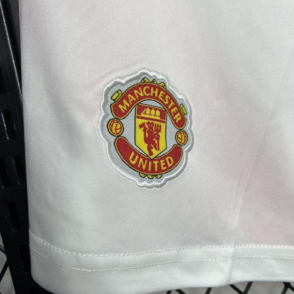 2024/2025 Manchester United Home White Shorts