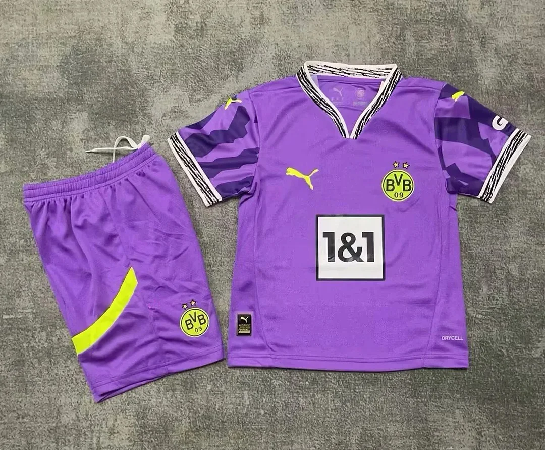 2025/2026 Dortmund GoalkeeperFootball Shirt Kids Size 1:1 Thai Quality