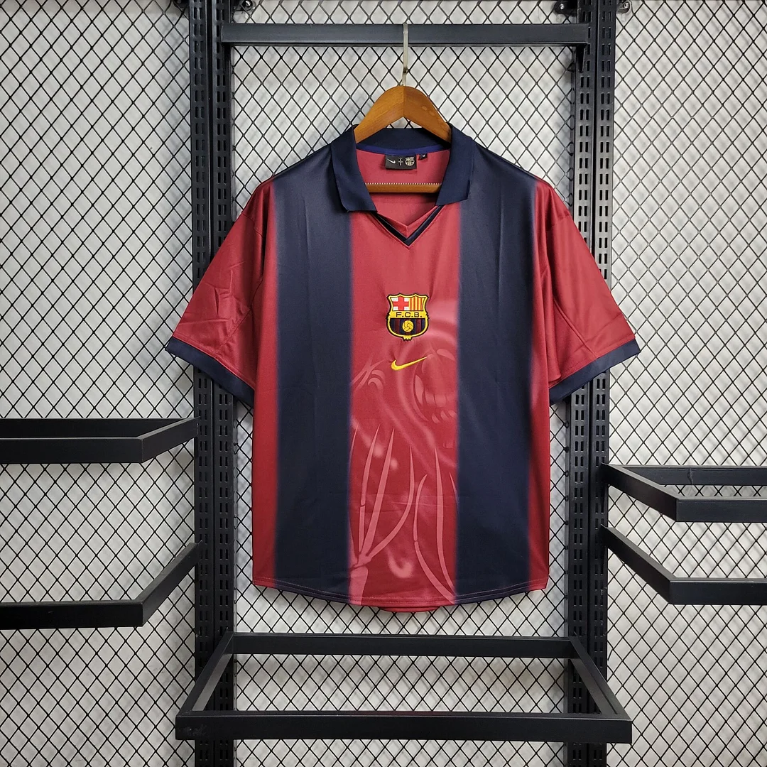 2000/2001 Retro Barcelona x CactusJack Skeleton Remake Football Shirt
