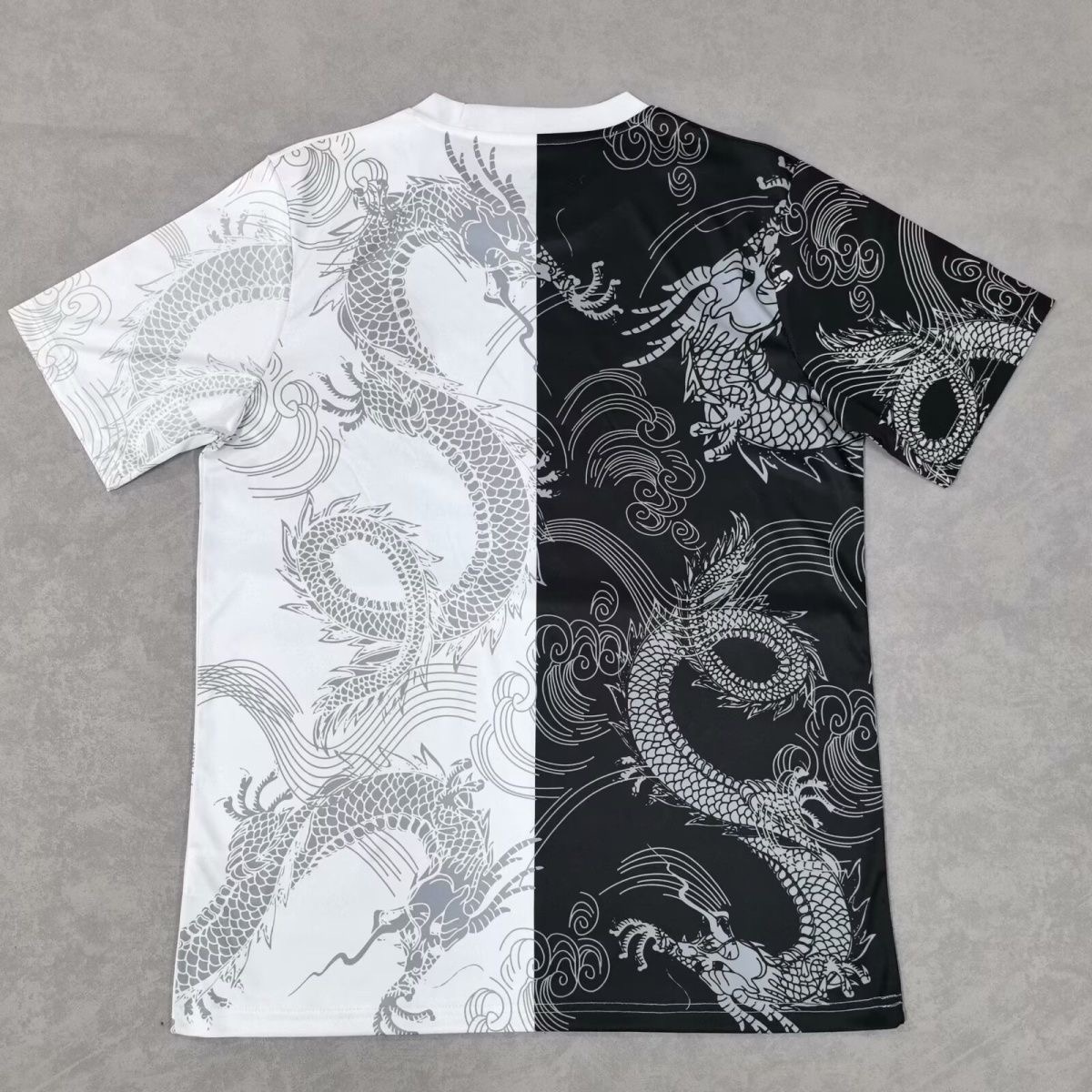 2025/2026 Real Madrid Dragon patternBlack and white  Football Shirt 1:1 Thai Quality