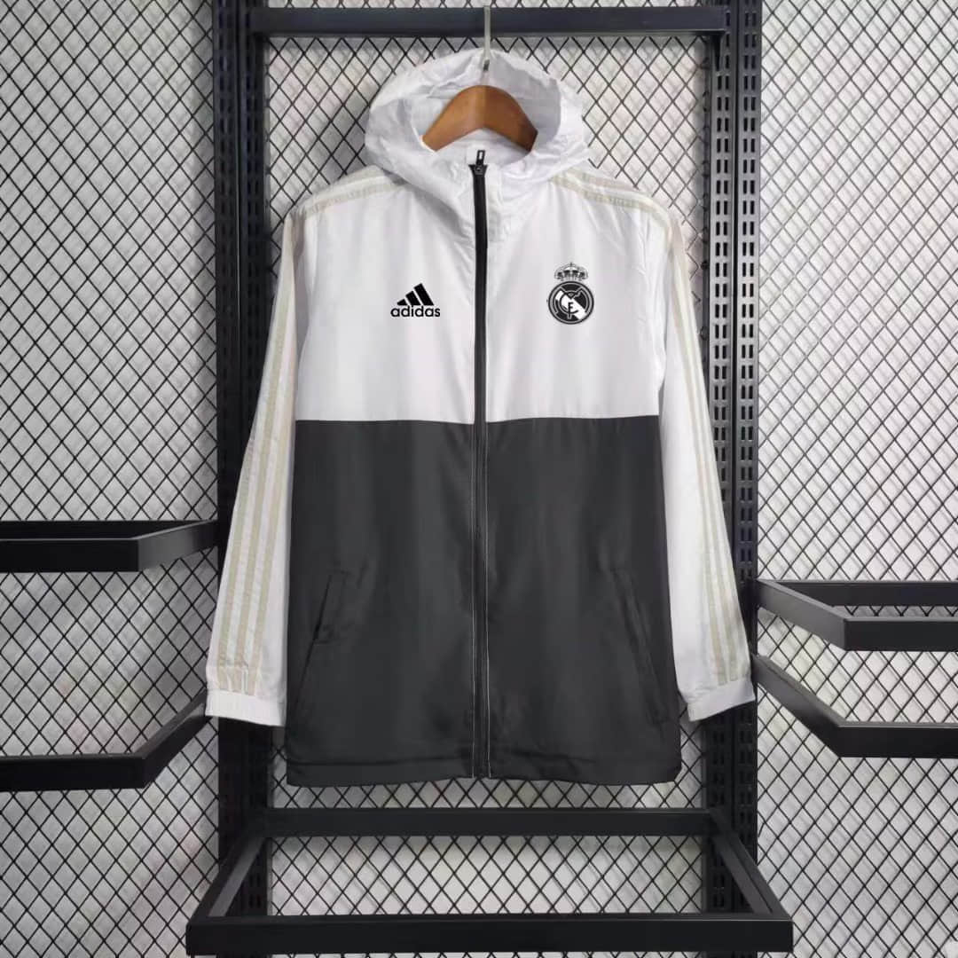 2023/2024 Real Madrid Windbreaker(White-Black)Football Shirt