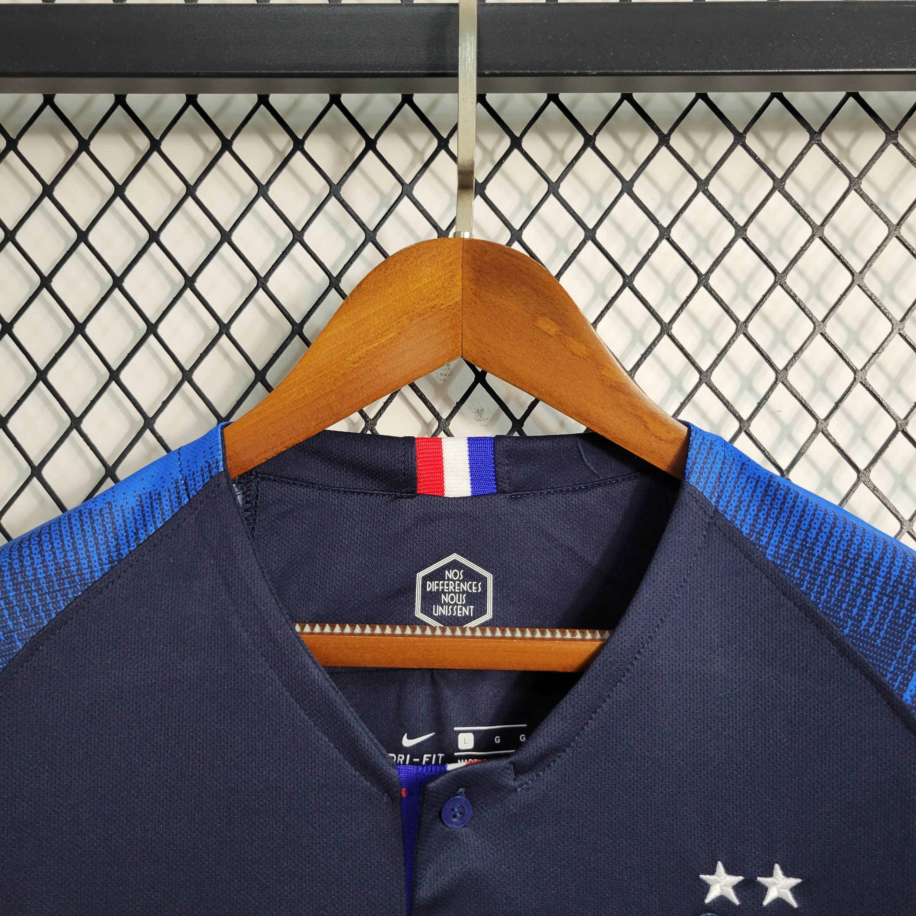 2018 Retro Long Sleeve France Home Football Shirt