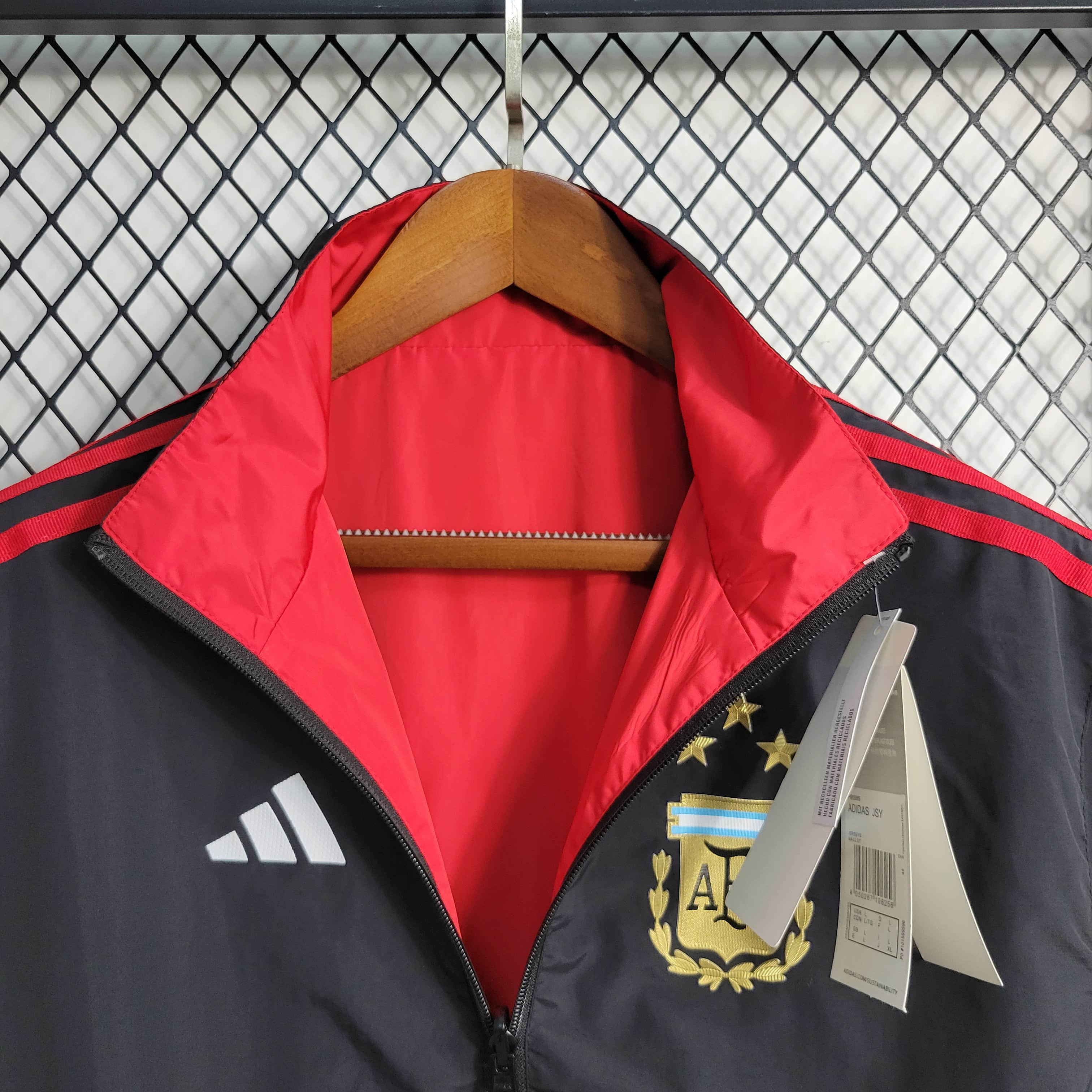 2023/2024 Argentina Reversible Windbreaker(Red-Black)Football Shirt