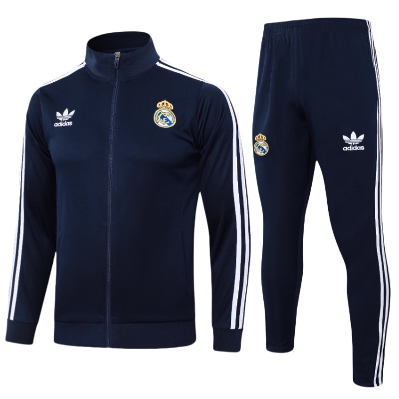 2024/2025 Real Madrid Half-Pull Training Wear Royal Blue Football Shirt