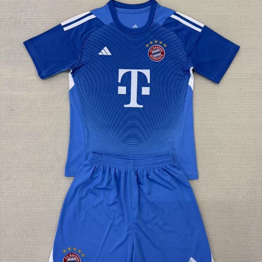 2025/2026 Bayern Munchen GoalkeeperFootball shirt Kids size 1:1 Thai Quality