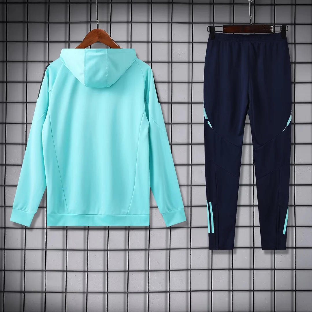 2024/2025 Real Madrid Hooded Long Sleeves Training Suit Football Shirt