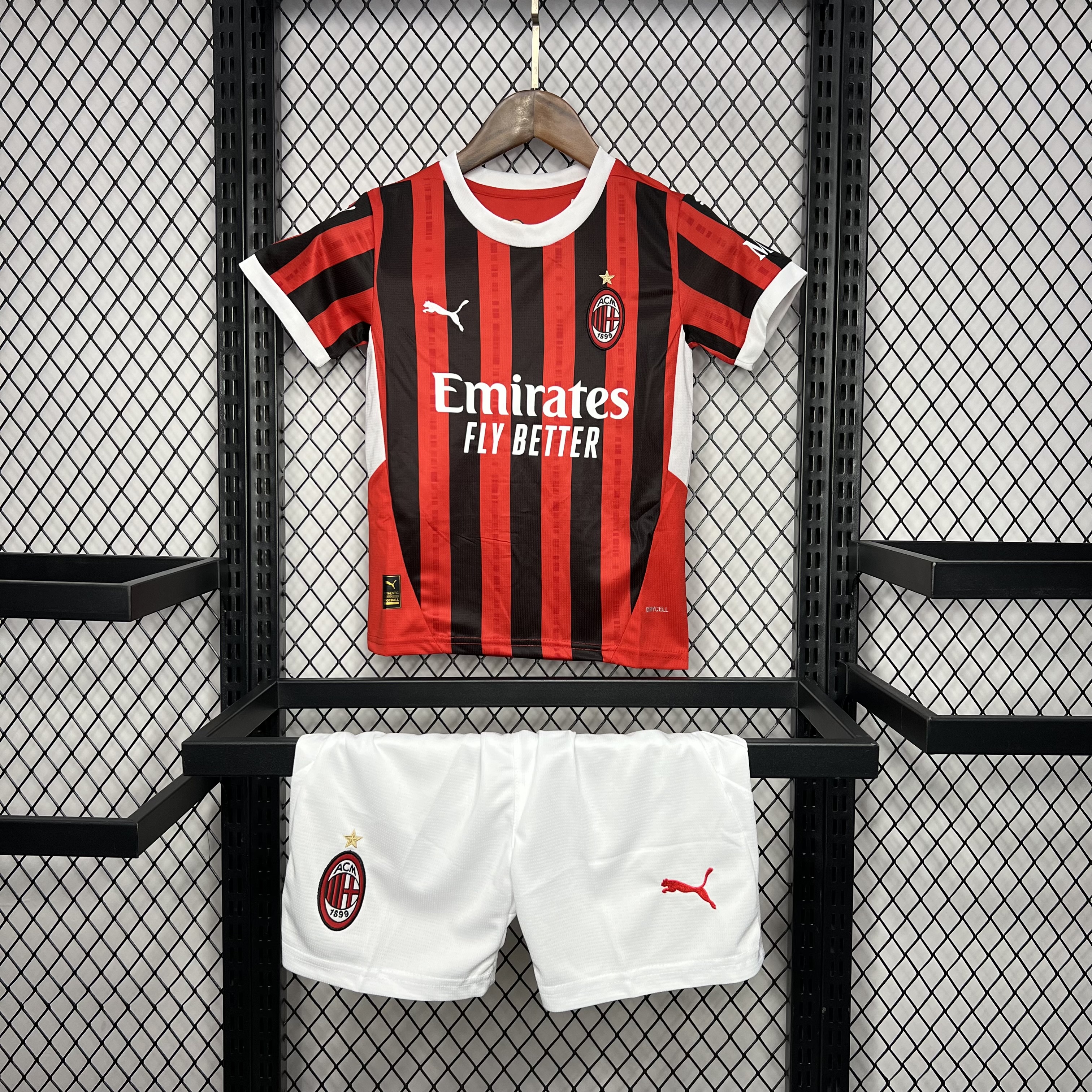 2024/2025 AC Milan Home Football Shirt Kids Size