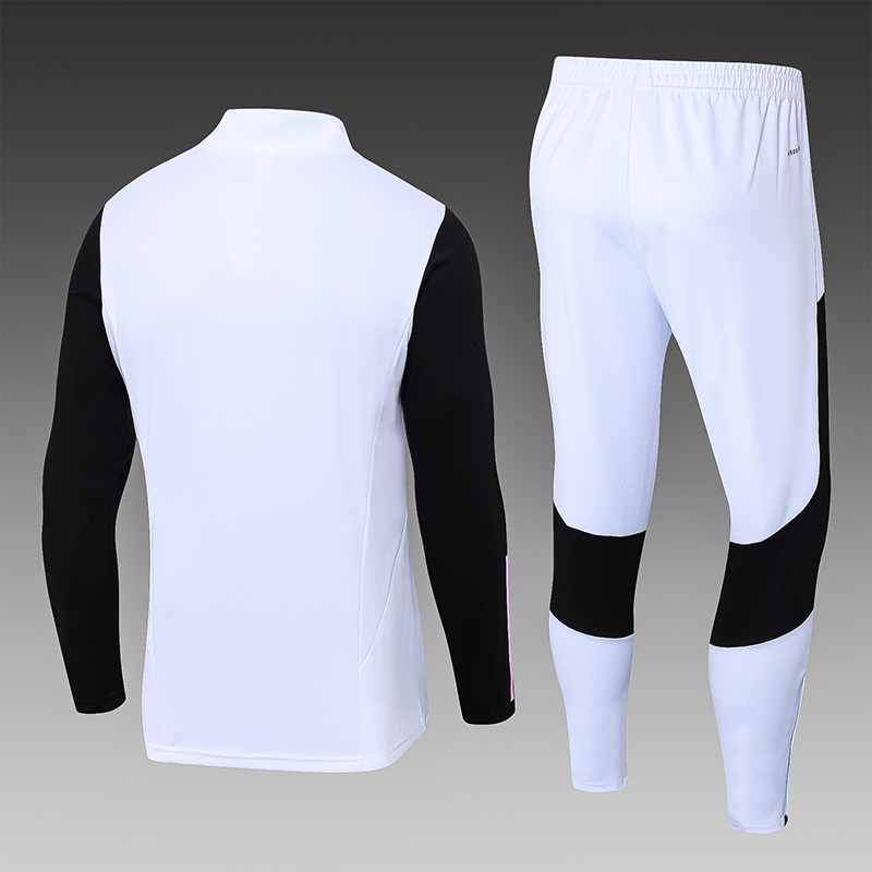 2023/2024 Juventus Half-Pull Training Suit White Football Shirt Set