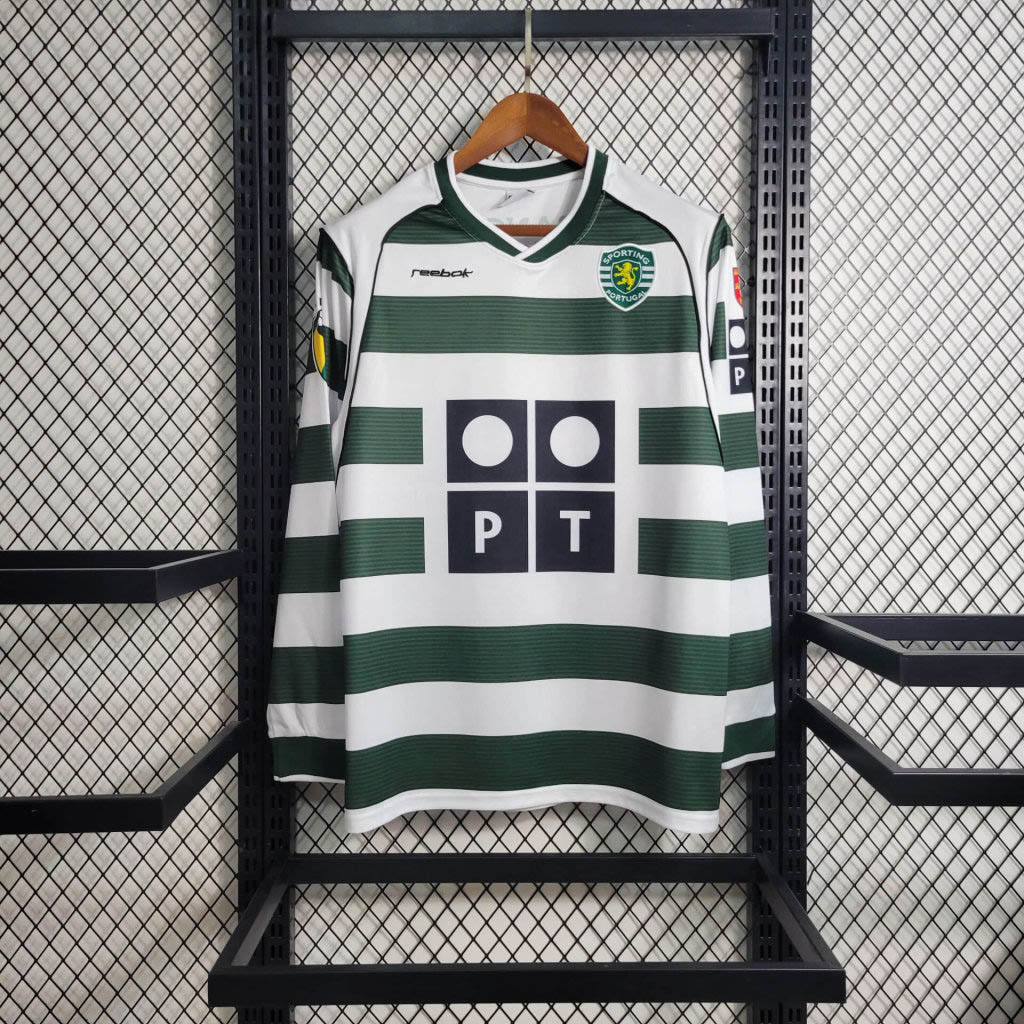 2002/2003 Retro Long Sleeve Sporting Lisbon Home Football Shirt