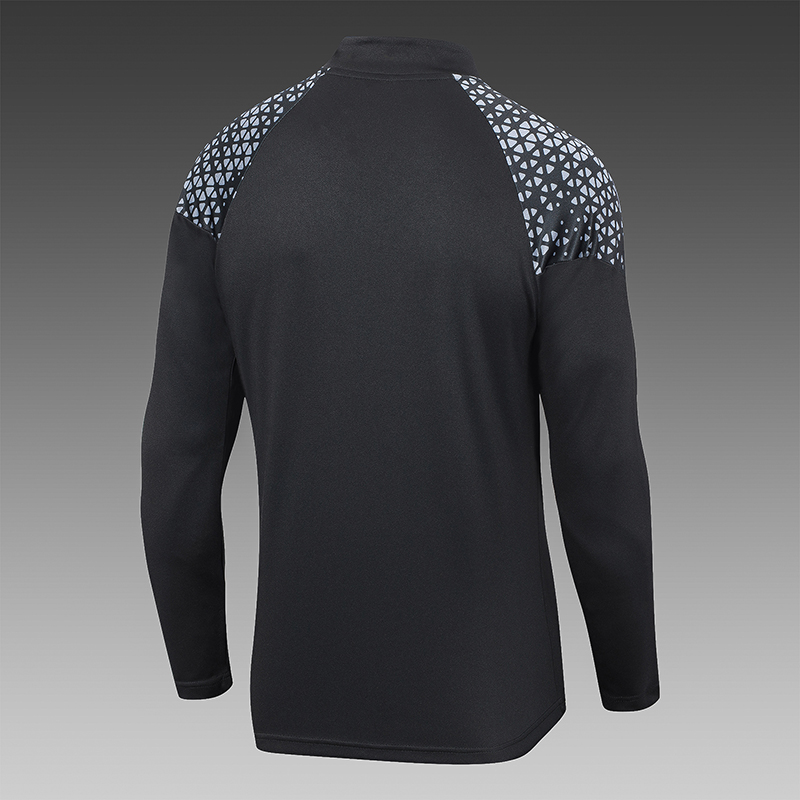 2023/2024 Olympique Marseille Half-Pull Training Suit Black Football Shirt Set