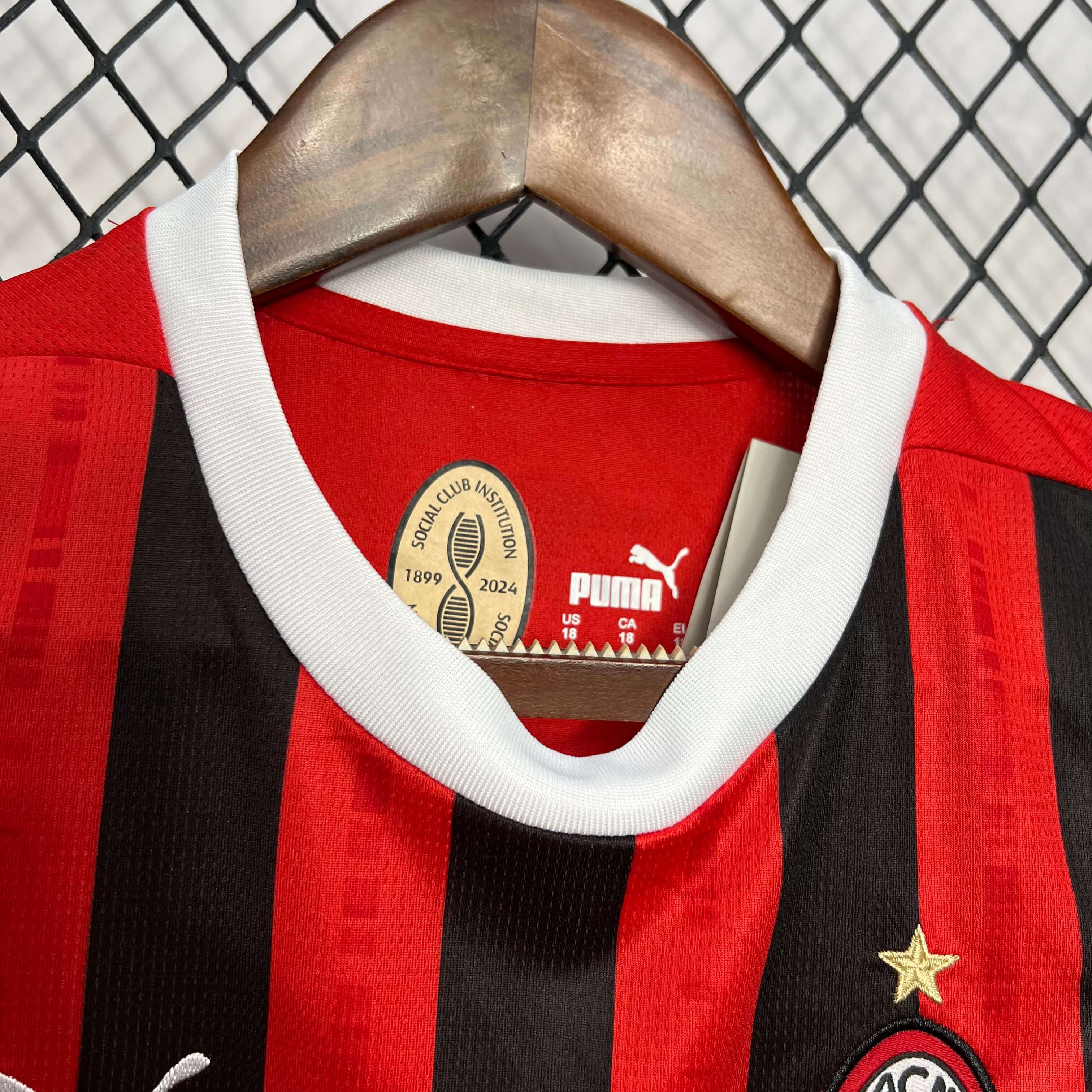 2024/2025 AC Milan Home Football Shirt Kids Size