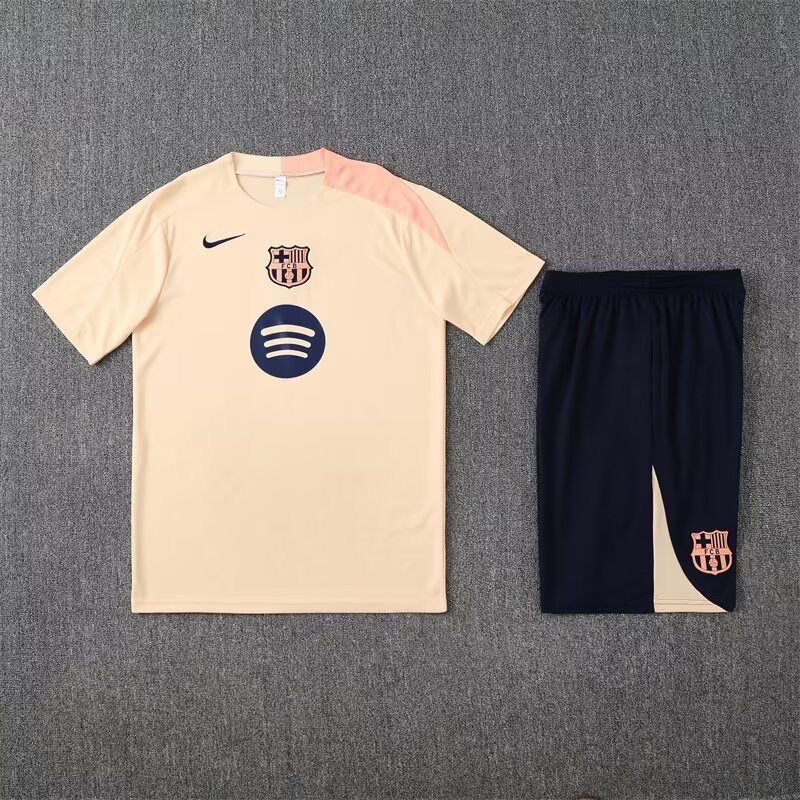 2025/2026 Barcelona Training Wear Beige Set Shirt 1:1 Thai Quality