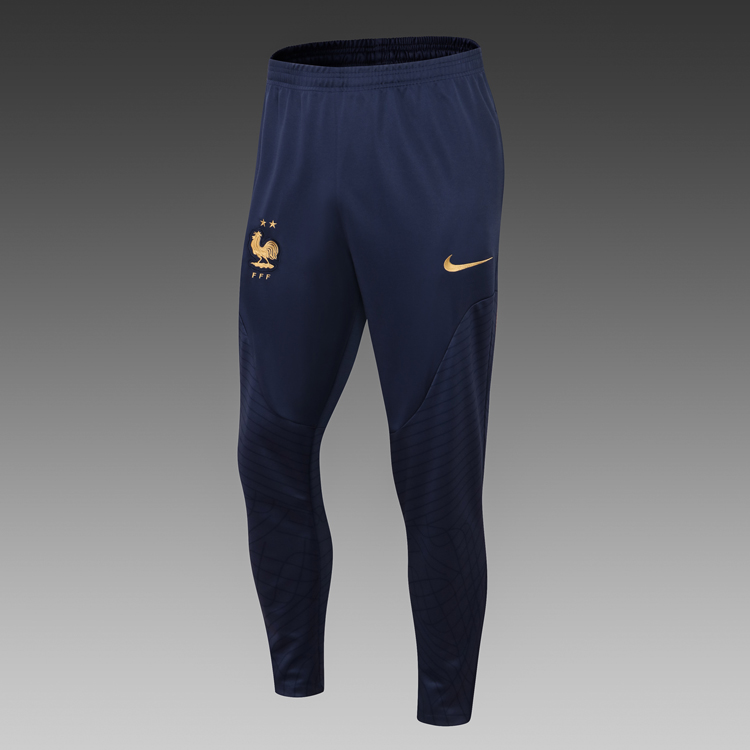 2023 France Half-Pull Training Suit Black Football Shirt Set